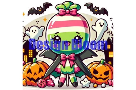 Download Lollipop Ghost Halloween Artwork for POD - Premium Resources