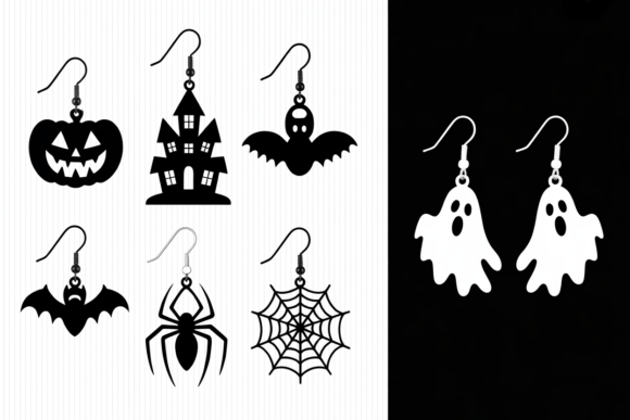 Download Halloween Earring Silhouette Bundle - Premium Resources