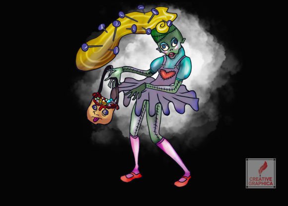 Download Trick &amp; Treating Girls Halloween Artwork - Halloween artwork Collection