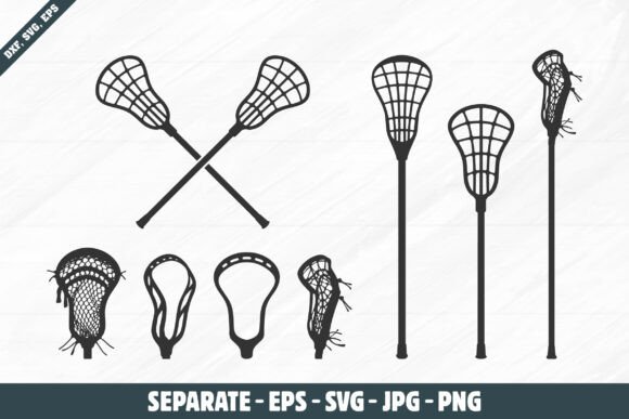 Download Lacrosse Sticks Silhouette Bundle - Premium Resources