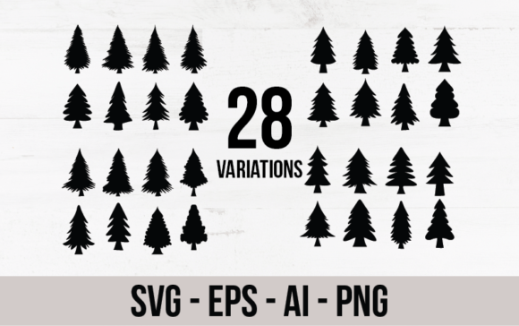 Download Christmas Tree Silhouette Bundle - Silhouette bundle Collection